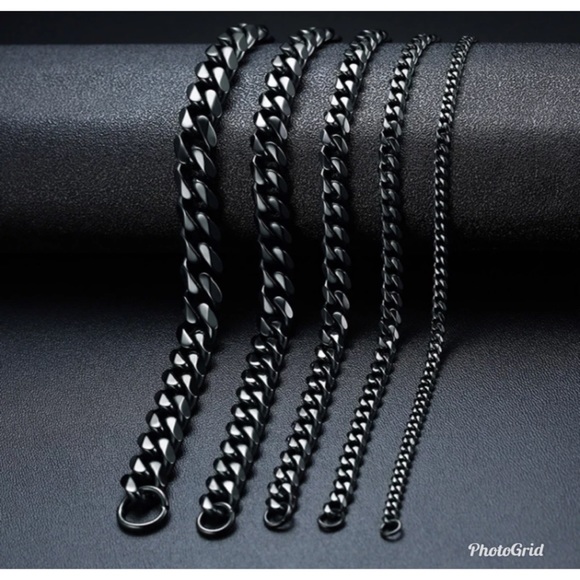 Metal Stainless Steel Curb Chains Bracelet / Men - Picture 2 of 5